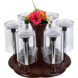 sbaprime Stylish Glass and Spoon Organiser for Glasses and Cutlery Glass Stand Made Stainless Steel and Virgin Plastic Plastic, Steel Glass Holder Plastic Glass Holder-picture-21