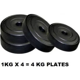 sbr sports 4 kg 1KG* 4PIECE PVC WEIGHT PLATES ( 1KG*4PIECE=4KG TOTAL WEIGHT PLATES) Home Gym Combo-picture-13