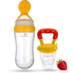 Grade Silicon Container and Nipple BPA Free Combo Pack of 2 - Silicon Food Container & Nipple, Food Grade Plastic Caps-image-1