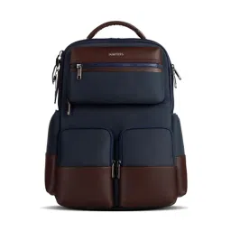 Scarters Navy Blue Textured Large Backpack-picture-10