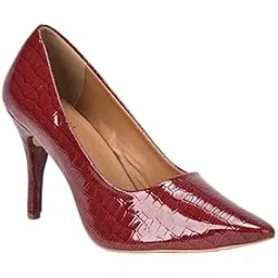 scentra fashion Women's Classic Black Textured Pointed-Toe Stiletto Heels – Elegant High Heels for Formal and Casual Wear-picture-24