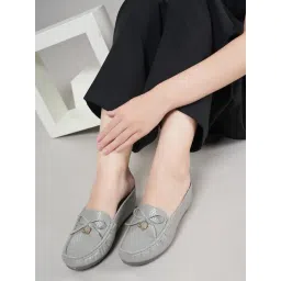 Scentra Women's Adie Grey Mule Wedges-picture-15