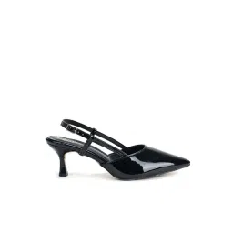 Scentra Women's Black Back Strap Stilettos-picture-19