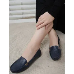 Scentra Women's Celin Cusioned Blue Loafers image 1