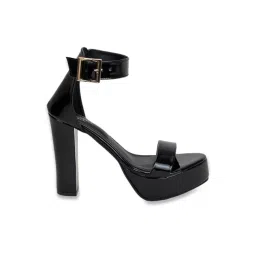 Scentra Women's Lilith Black Ankle Strap Sandals-picture-22