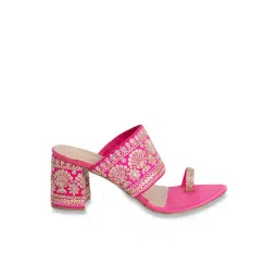 Scentra Women's Reya Pink Toe Ring Sandals-picture-14