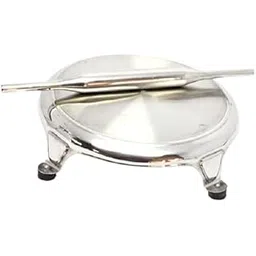 ScentRose Exclusive Stainless Steel Classic Heavy Chakla Belan/Rolling Board/Roti Maker/Polpat with Belna for Home & Kitchen | Made in India-picture-28