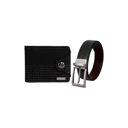 Scharf Black Leather Set Of Waist Belt And Wallet For Men-picture-22