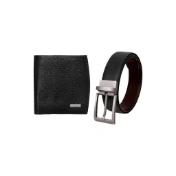 Scharf Black Leather Set Of Waist Belt And Wallet For Men-picture-22