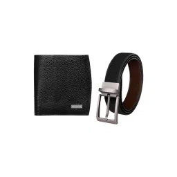 Scharf Black Leather Set Of Waist Belt And Wallet For Men-picture-34