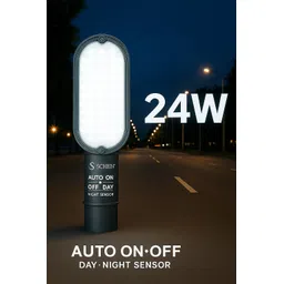 schein 24W White LED Street Light with Built-In Photocell Sensor | Auto Day to Night Operation – Light Turns On at Dusk, Off at Dawn | Energy Efficient, Maintenance-Free | Polycarbonate Housing | BIS & ISO Certified | IP66 Weatherproof | Perfect for Outdoor Lighting in Streets, Societies, Gardens & Villages | Pack of 1 Street Light Outdoor Lamp-picture-16