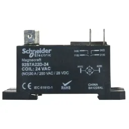 SCHNEIDER ELECTRIC/LEGACY RELAY Relay, Dpst-No, 250Vac, 28Vdc, 30A, 92S7D22D-12-picture-12
