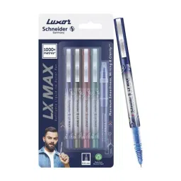 Schneider LX-Max Assorted Roller Ball Pen with Refil Cone Tip (Pack of 4)-picture-19