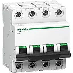 Schneidre Electric Acti9 MCB A9N4P32C, 32Amp 4 Pole MCB, C Curve, 10000A (10kA) White Color Miniature Circuit Breaker| Short Circuit Protection | Overload Protection-picture-25
