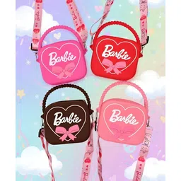 SCHOOLISH Heart Shape Barbie Bag Silicone Wallet Bag Adjustable with Shoulder Strap Girls Crossbody Bag for Children Gift - PACK OF 1 - COLOR MAY VARY-picture-21