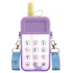 SCHOOLISH Phone Shape Water Bottle with Straw for Women Sling Belt for Schooling Travel Hiking and Outdoor Activity - PACK OF 1 - COLOR MAY VARY-picture-13