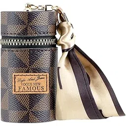 Schwan Leather Lipstick Organizer | Luxury Mini Lip Gloss Bag with Keychain | Portable Lipstick Case for Purse, Travel & Makeup Storage | Holds Lipstick, Perfume, Nail Polish (Multicolor)-picture-14