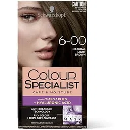 Schwarzkopf Colour Specialist At Home Permanent Hair Colour With Omegaplex Anti-Breakage Technology And Hyaluronic Acid With 2 After Colour Repair Masks For Softer Hair, 6.0 Natural Light Brown, 165ml-picture-28