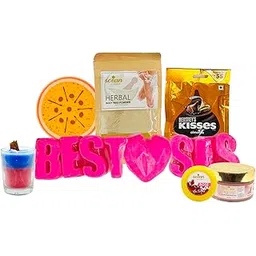 SCIIAN Gift Hamper | Diwali Gift Hamper for Sister | Gift for Sister | Diwali Gift | Bathing Sponge | Votive Candle | Rose Whipped Soap | Herbal Body Wax | Lip Gloss | Festival Gift Hamper-picture-40