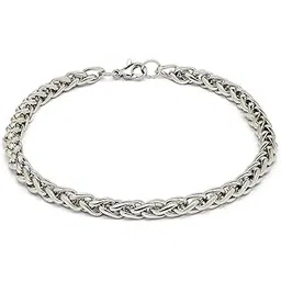 scintillare by sukkhi Charming Fashionable Stainless Steel with Spiga Type Rhodium Plated Bracelets Jewellery for Men & Boys|BC107129-picture-36