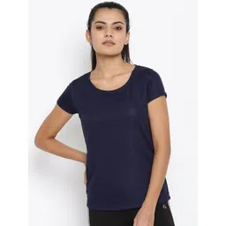ScoldMe Women Navy Blue Slim Fit T-shirt-picture-33
