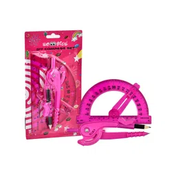 SCOOBIES Kids Pink Compass & Protractor Set-picture-15