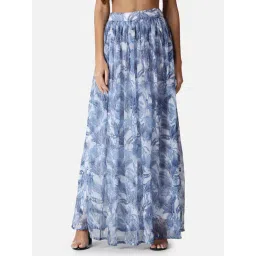 Scorpius Blue & White Printed Skirt-picture-19