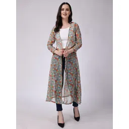 SCORPIUS Floral Printed Open Front Longline Shrug-picture-28