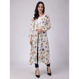 Scorpius White Floral Print Long Shrug-picture-11