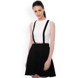 SCORPIUS Women Black Solid Flared Skirt-picture-26