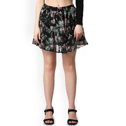 SCORPIUS Women Floral Printed Above Knee Length Flared Skirt-picture-35