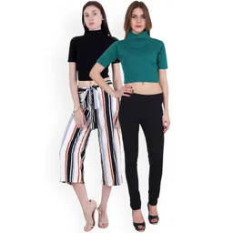 SCORPIUS Women Pack of 2 Solid Tops-picture-39