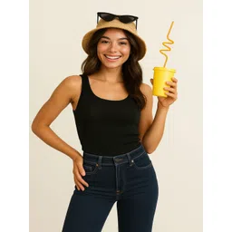 SCORPIUS Women Ribbed Scoop Neck Tank Top-picture-37