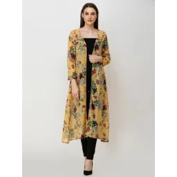 Scorpius Yellow Floral Print Long Shrug-picture-10