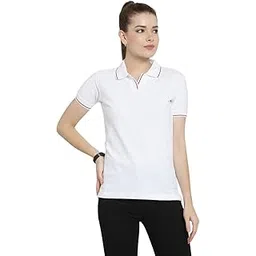 scott international Women's 100% Pure Organic Cotton Polo Regular Fit T-Shirt-picture-27