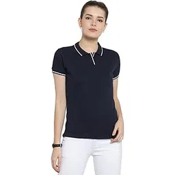 scott international Women's Pure Organic Cotton Polo Regular Fit T-Shirt-picture-22