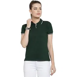 scott international Women's Regular Fit Pure Organic Cotton Polo T-Shirt-picture-40