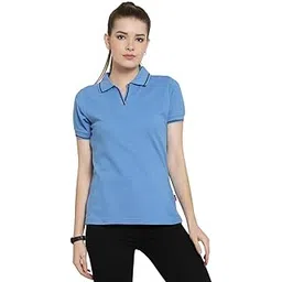 scott international Women's 100% Pure Organic Cotton Polo Regular Fit T-Shirt image 1