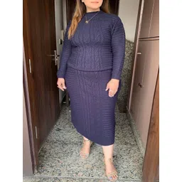 Sdc Collections Self Design Top With Skirt Co-Ords-picture-37