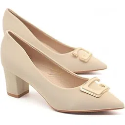 Women High Heels Pumps Shoes | Closed Pointed Toe, Comfortable, Casual Slip-On Heels for Girls & Ladies | Lightweight Women's Fashion Shoes for Work, Bride Wedding Dress Platform Heels Shoes-image-11