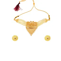 sdr Pearl choker necklace earrings jewellery set-picture-25