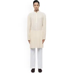SDS By Kushal Shah Men Floral Embroidered Kurta with Trousers-picture-11