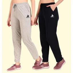 seaprint Pack of 2 Women Solid Grey Track Pants-picture-42