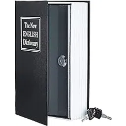 Secret Book Safe Box with Key Lock | Hidden Metal Dictionary Locker for Cash, Jewelry & Documents | Portable Security Safe for Home, Office & Travel-image-46