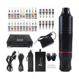 SECRET DESIRE Complete Cartridge Tattoo Machine Pen Rotary Kit Makeup UK Black image 4