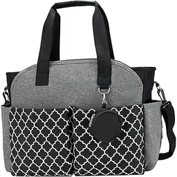 SECRET DESIRE Multifunctional Baby Diaper Mummy Changing Bag Handbag for Diaper Keys Phone Black Gray|Organizers & Nets-picture-41