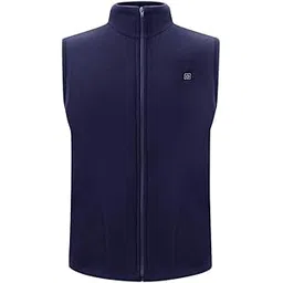 secret desire Usb Heated Vest Fleece Lightweight Charging Heating Vest Dark Blue M-picture-15