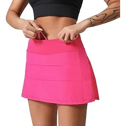 secret desire Womens Pleated Skirt Shorts Outfits Girl Skirt for Running Exercise Workout L/10 Rose Red-picture-14