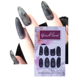 Secret Lives 24 Pieces Almond Matte Rose Fake Nails-picture-16