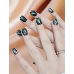 Secret Lives 24 Pieces Glossy Soft Square Cat's Eye Fake Nails-picture-14